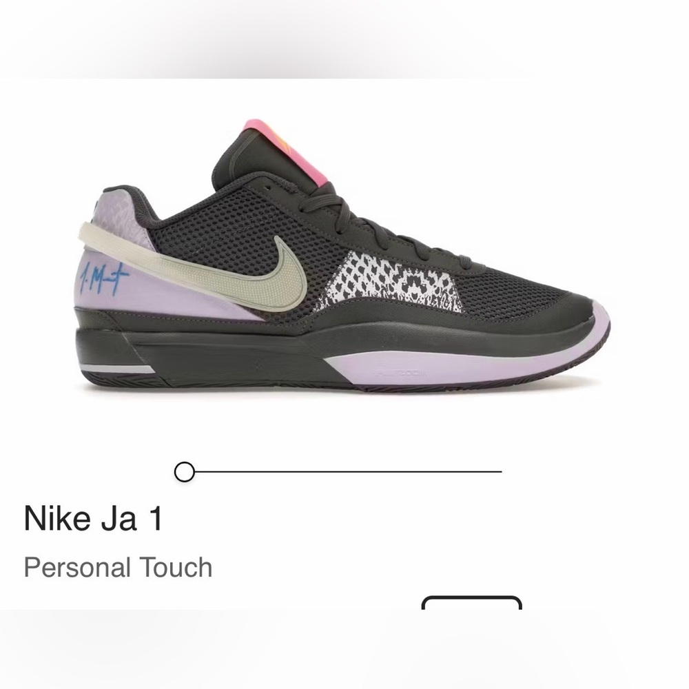 Nike Men’s Black and Purple Ja 1 Basketball Shoes